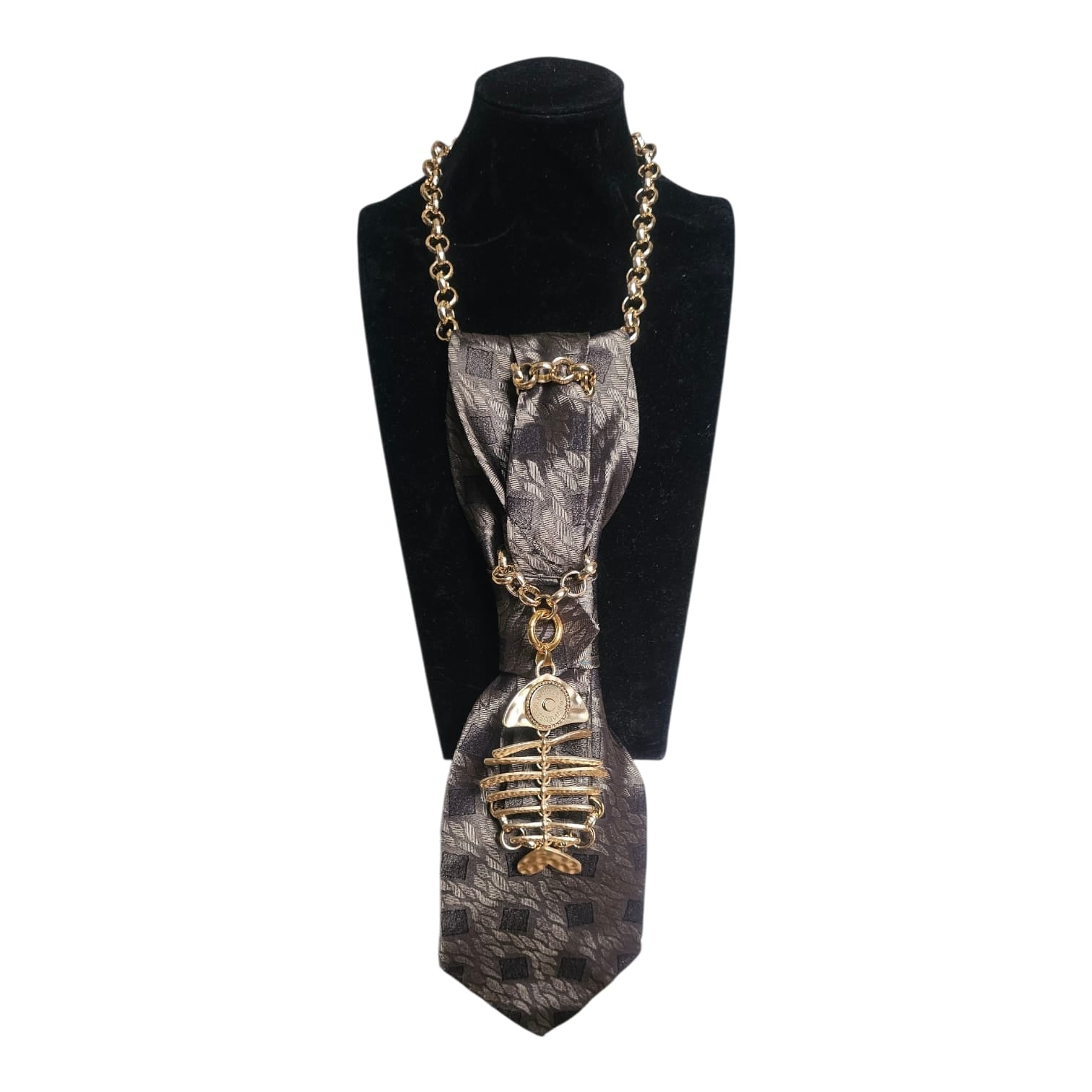 Mystic Fish Gold 4-in-1 Jeweled Tie