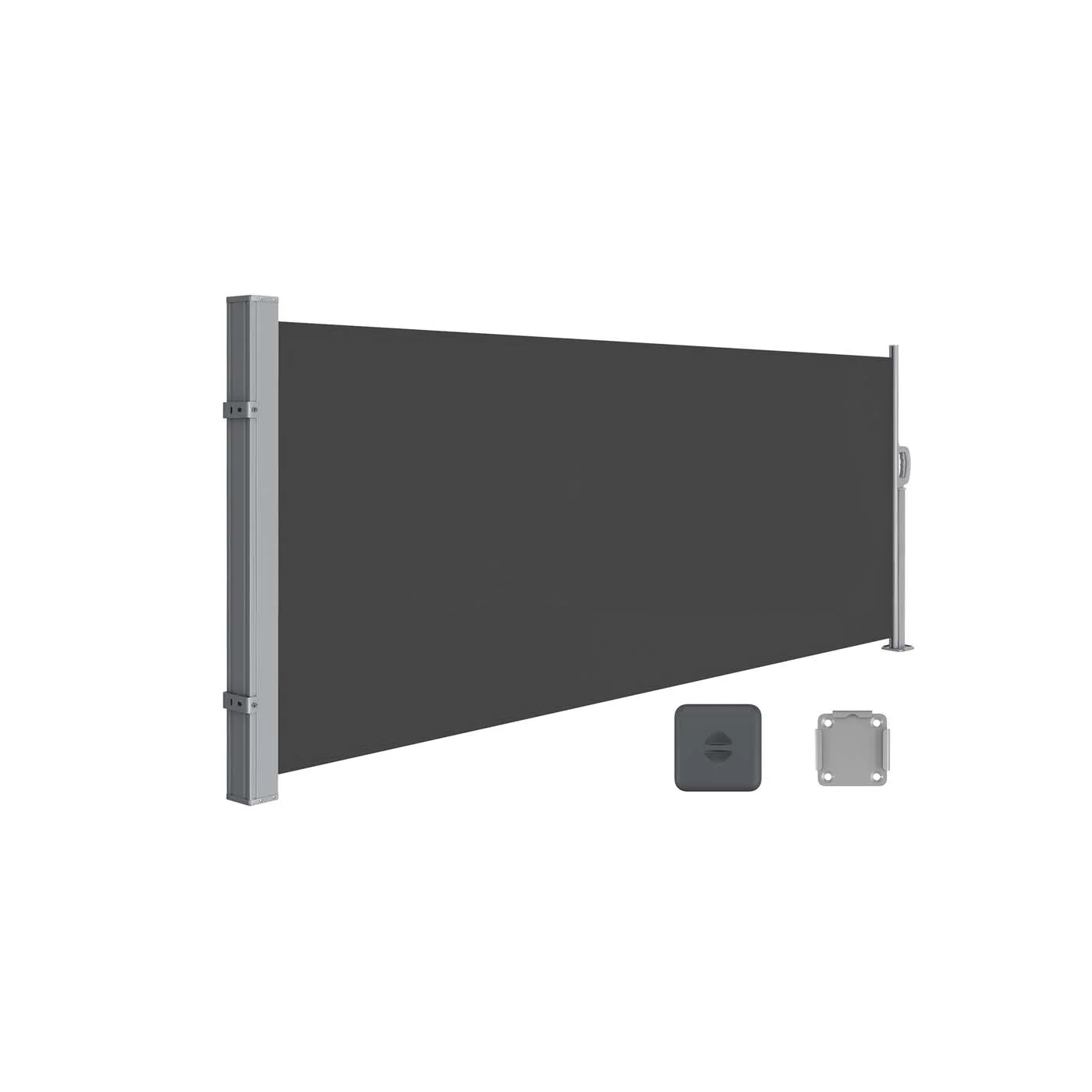 Ausziehbare, robuste Stahl-Seitenmarkise für Balkon, Terrasse, Garten