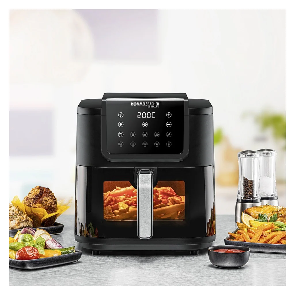 2025 Rommelsbacher FRH 1700 XXL Sort varmluftfrituregryde