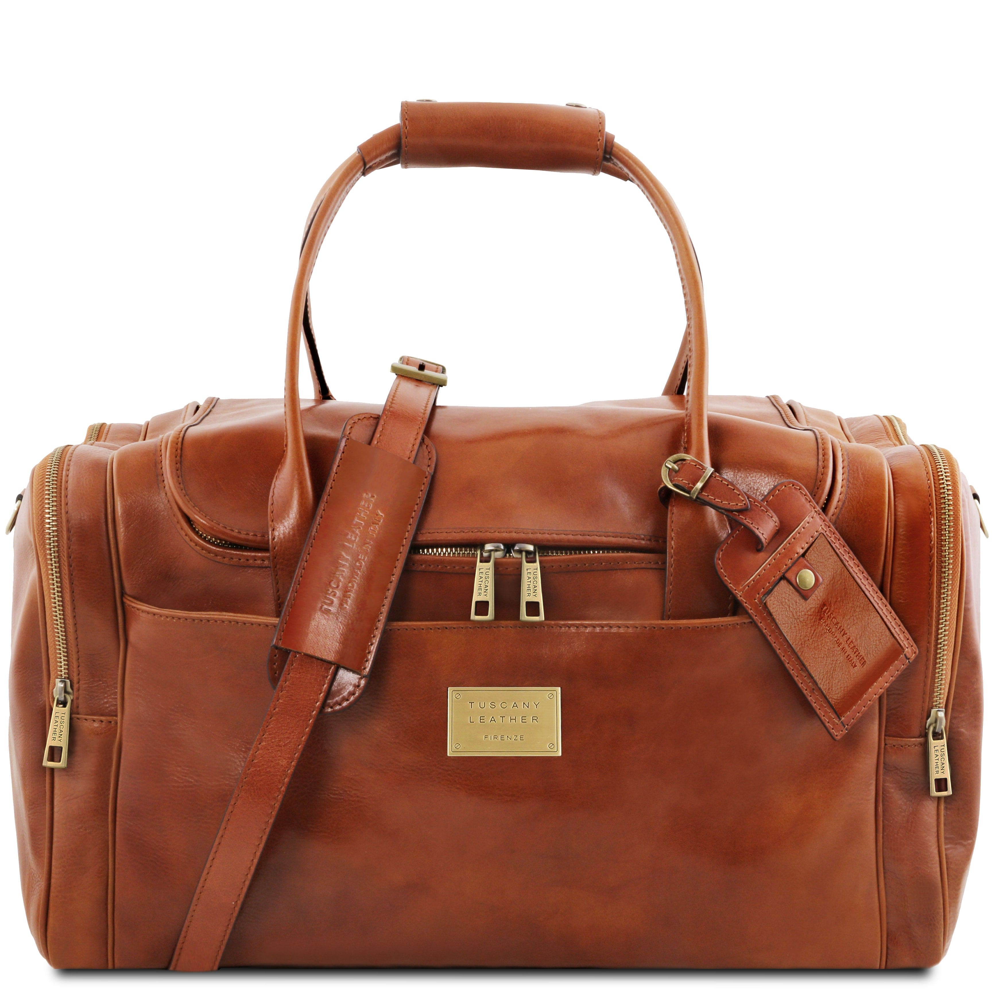 TL Voyager - Travel leather bag with side pockets | TL142141