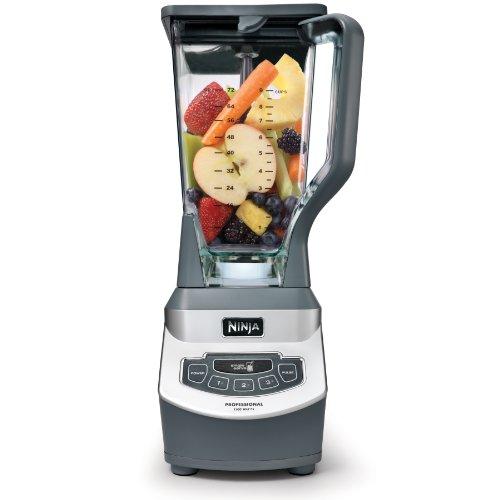 Ninja Professional Standmixer mit Basisstation, 1100 Watt, 2,1 l Mixbehälter und zwei 473-ml-Becher für Frozen Drinks und Smoothies (BL660). Grau.