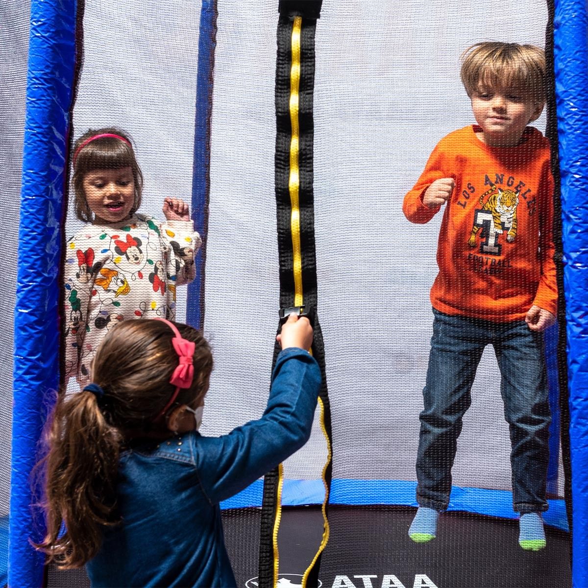 Kindertrampolin 185 Blau - Outdoor-Spiele und Spielzeug für Kinder
