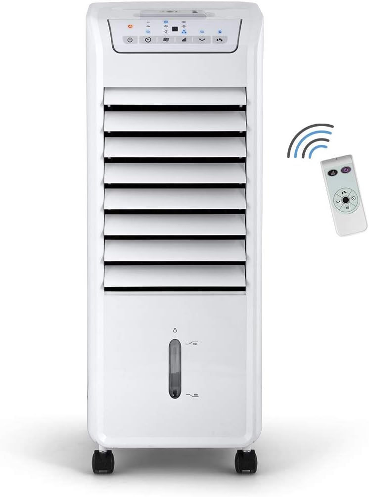 Orbegozo Air 46 Verdunstungs-Klimaanlage 3-in-1, 3 Geschwindigkeitsstufen, Timer, Kaltwasserspeicher, 6-Liter-Tank, Fernbedienung, leise, 55 W, Kunststoff/Metall