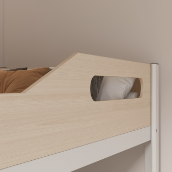 Steel and wood bunk bed