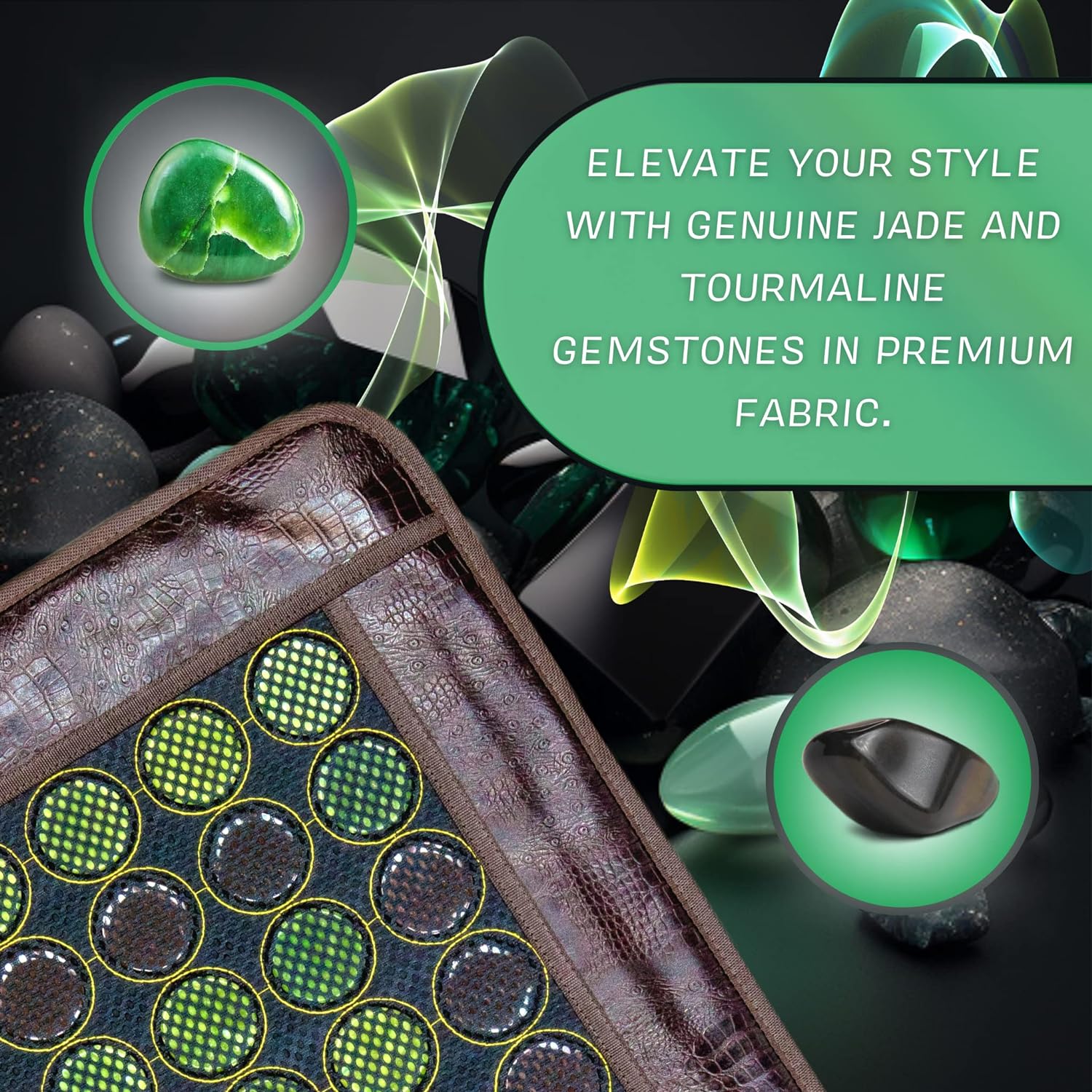 HealthyLine Ferninfrarot-Heizkissen – Jade- und Turmalin-Heißsteine ​​– Negative Ionen – Komplettes JT Mesh-Matten-Set 7224 Soft Light InfraMat Pro®