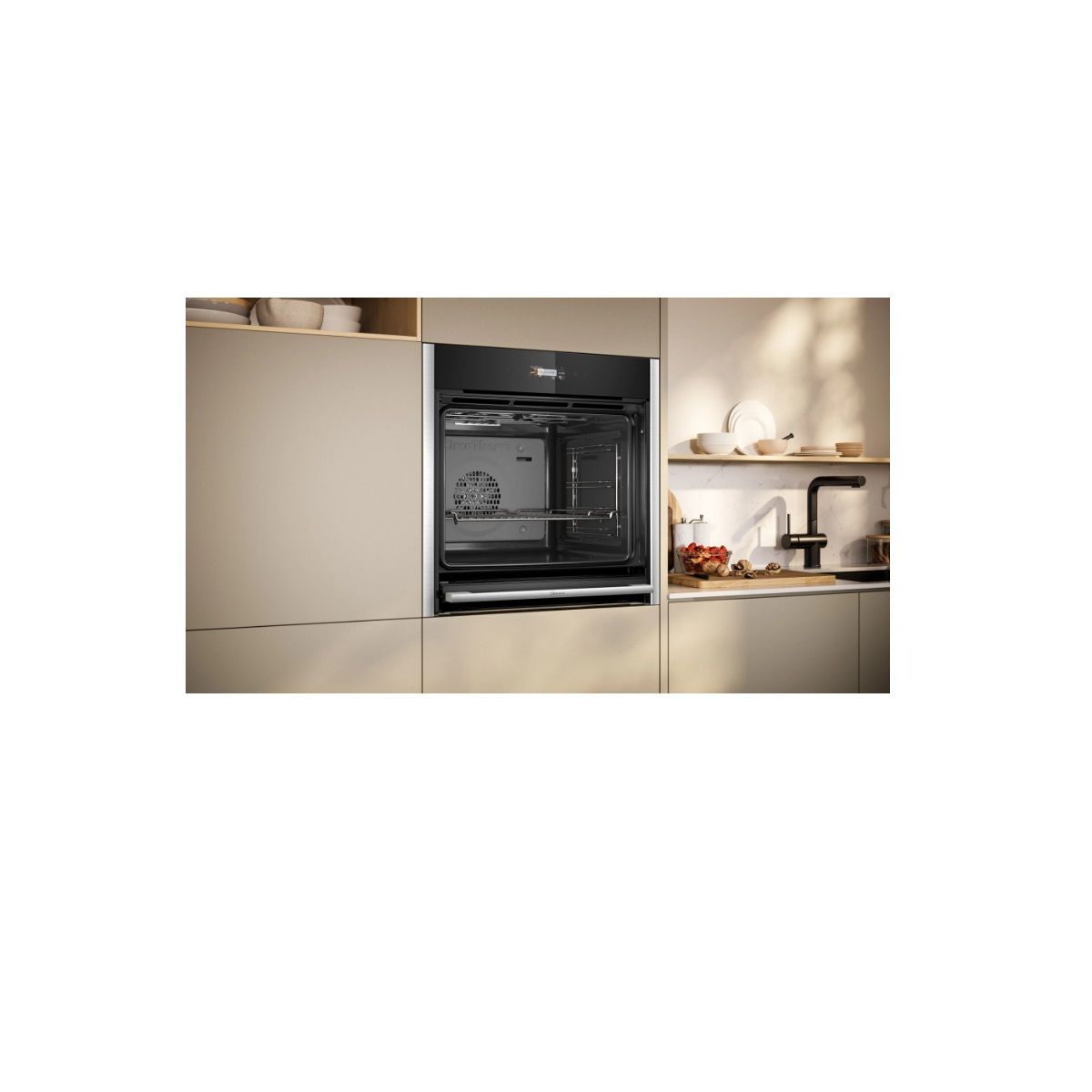Neff Einbau-Multifunktionsbackofen 71 l 60 cm mit Hydrolyse, Schwarz - B54cr31n0