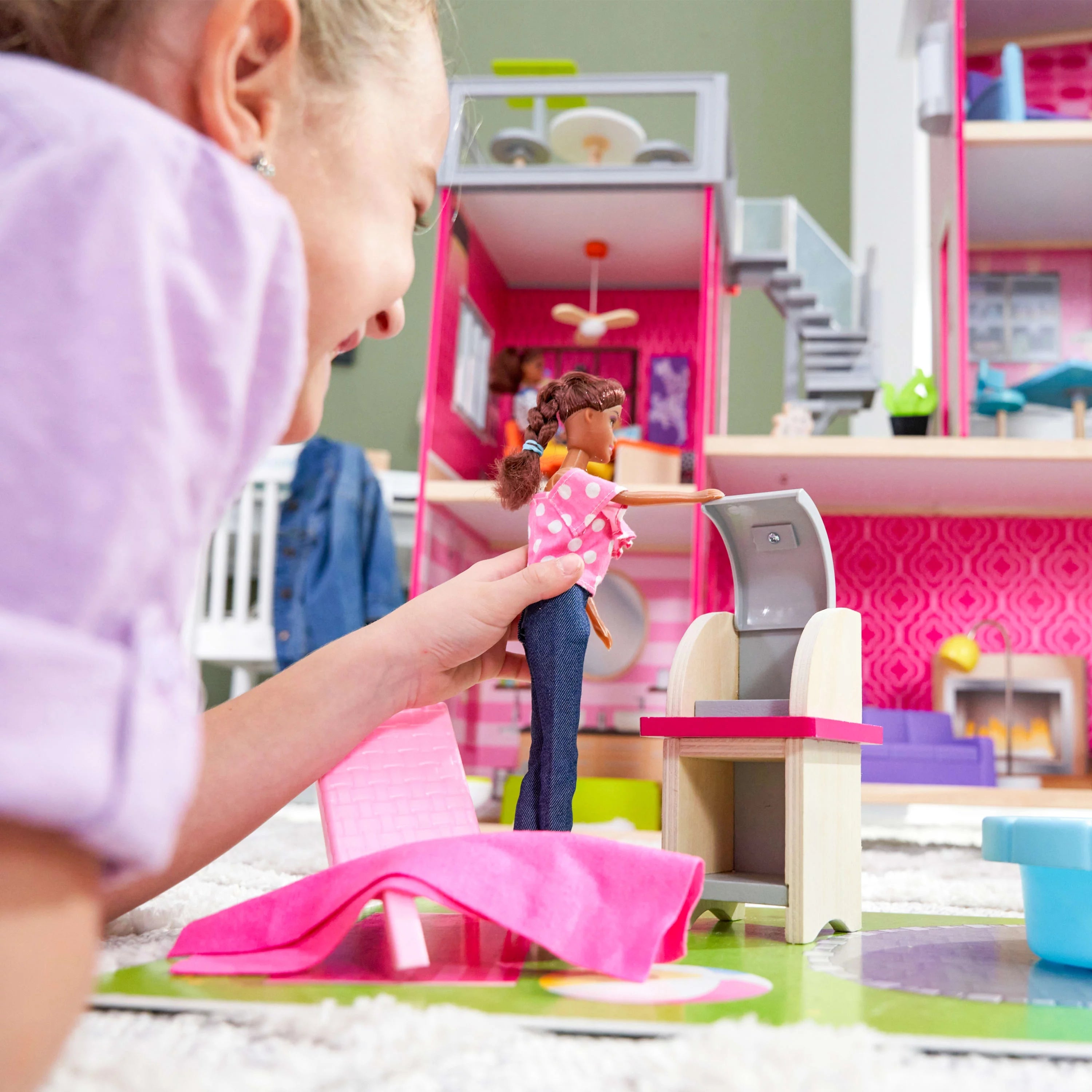 Maison de poupée en bois KidKraft Uptown avec 36 accessoires, pour enfants à partir de 4 ans