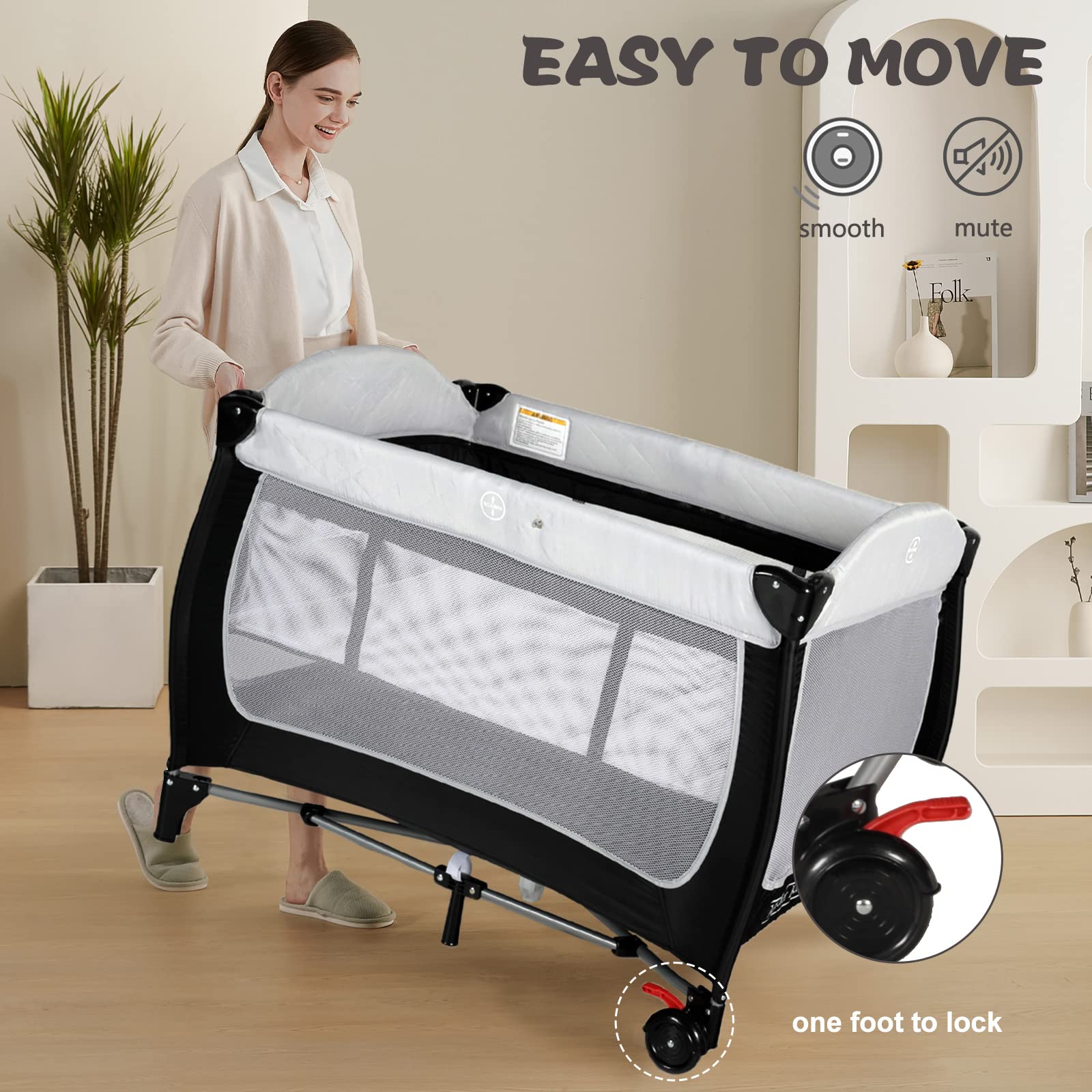 Verstellbares tragbares Kinderbett King