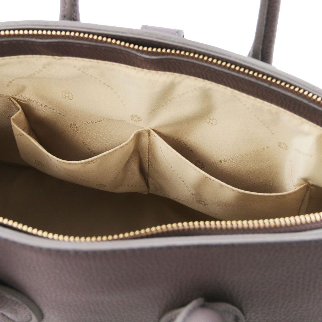 TL Bag - Leather handbag with golden hardware | TL141529