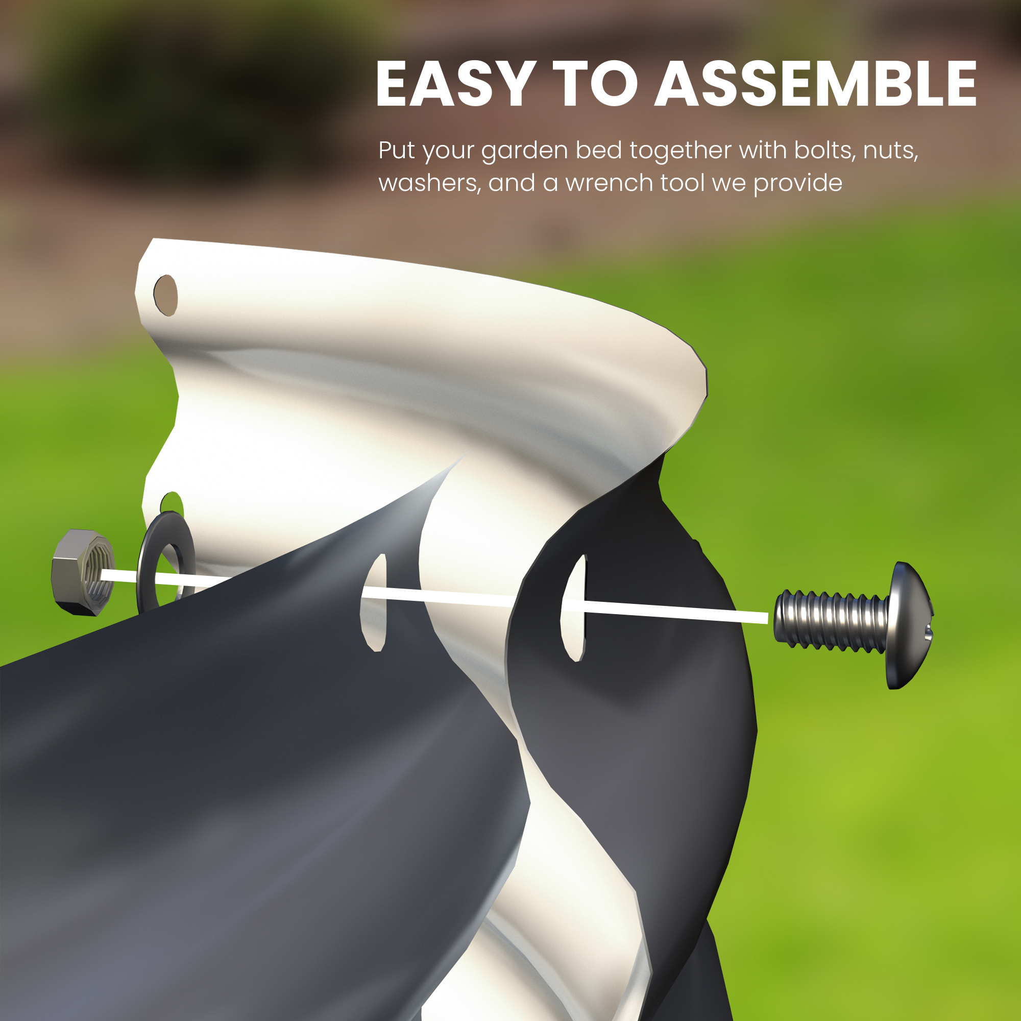 Olle Gardens halbrunder Pflanzkübel in Nachtgrau – 43 cm hoch, die ideale Pflanzlösung für gesunde Wurzeln und einen eleganten Garten