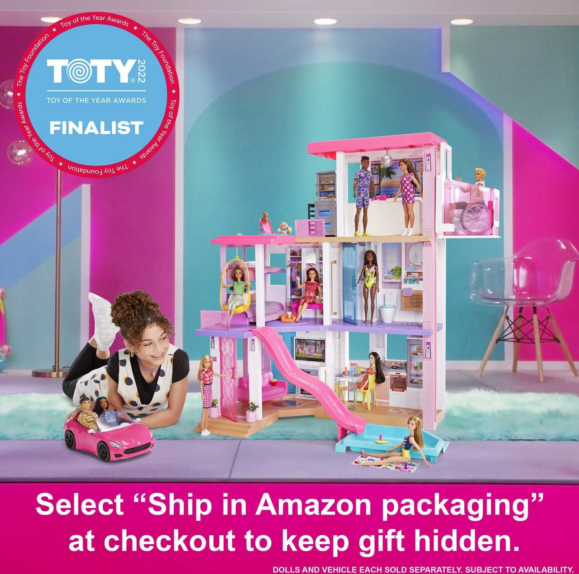 Barbie Traumhaus-Spielset mit 10 Spielbereichen, über 75 Möbelstücken und Accessoires, Licht- und Soundeffekten