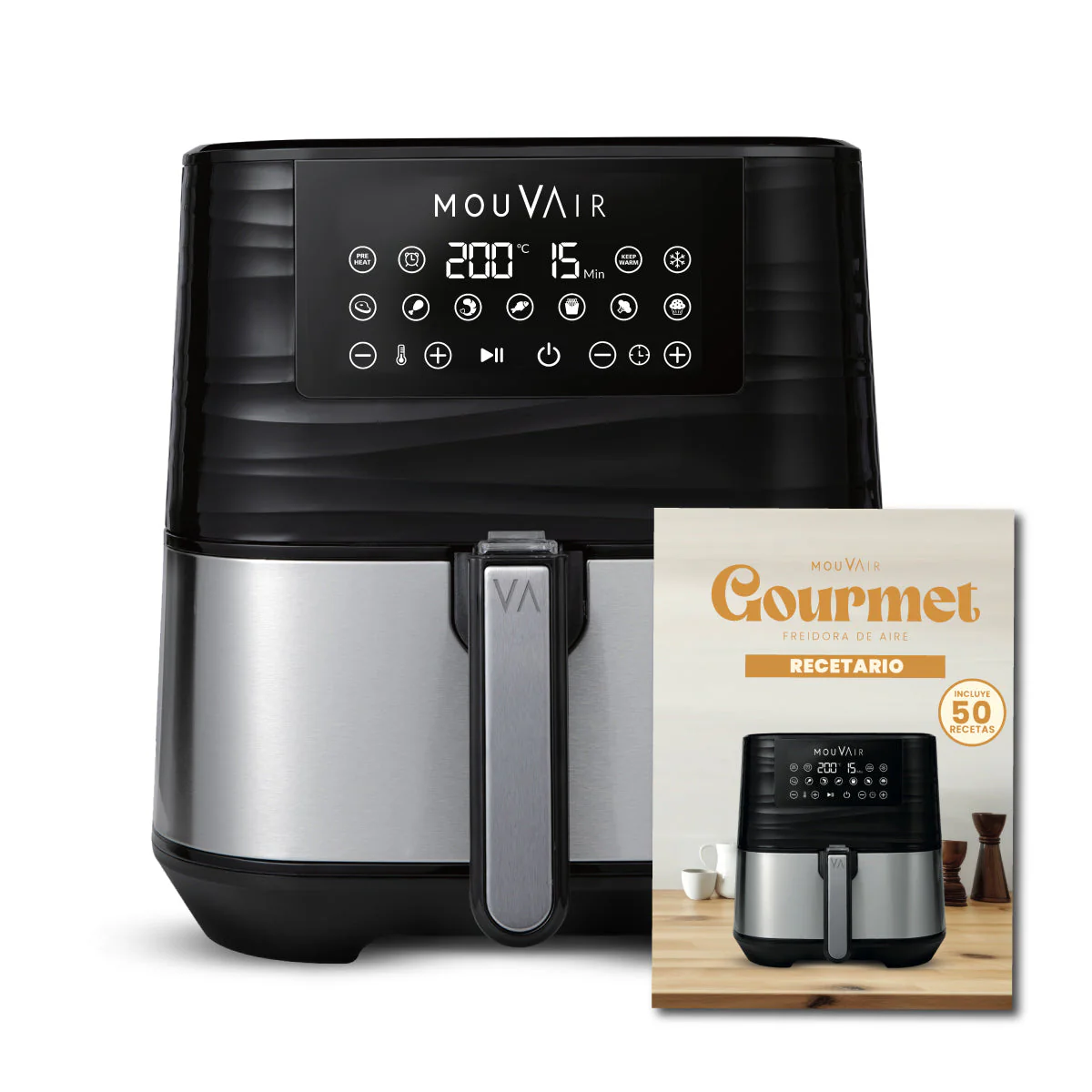 Friteuse à air Gourmet 5,5 L + Livre de recettes Mouvair (2025)