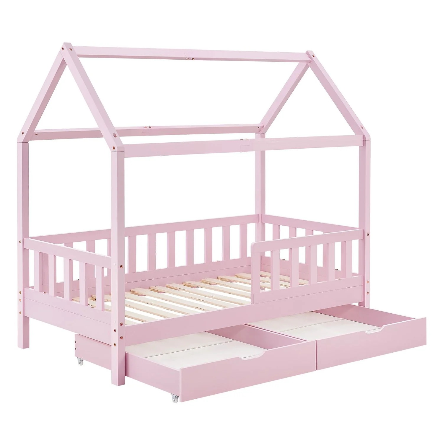 Lit enfant Marli 2025, 90 x 200 cm, avec tiroirs de rangement
