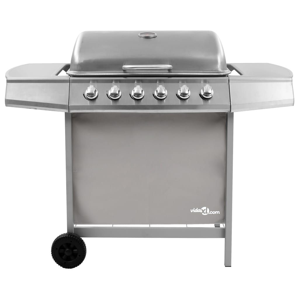 Vidaxl 6-Brenner-Gasgrill, Silber