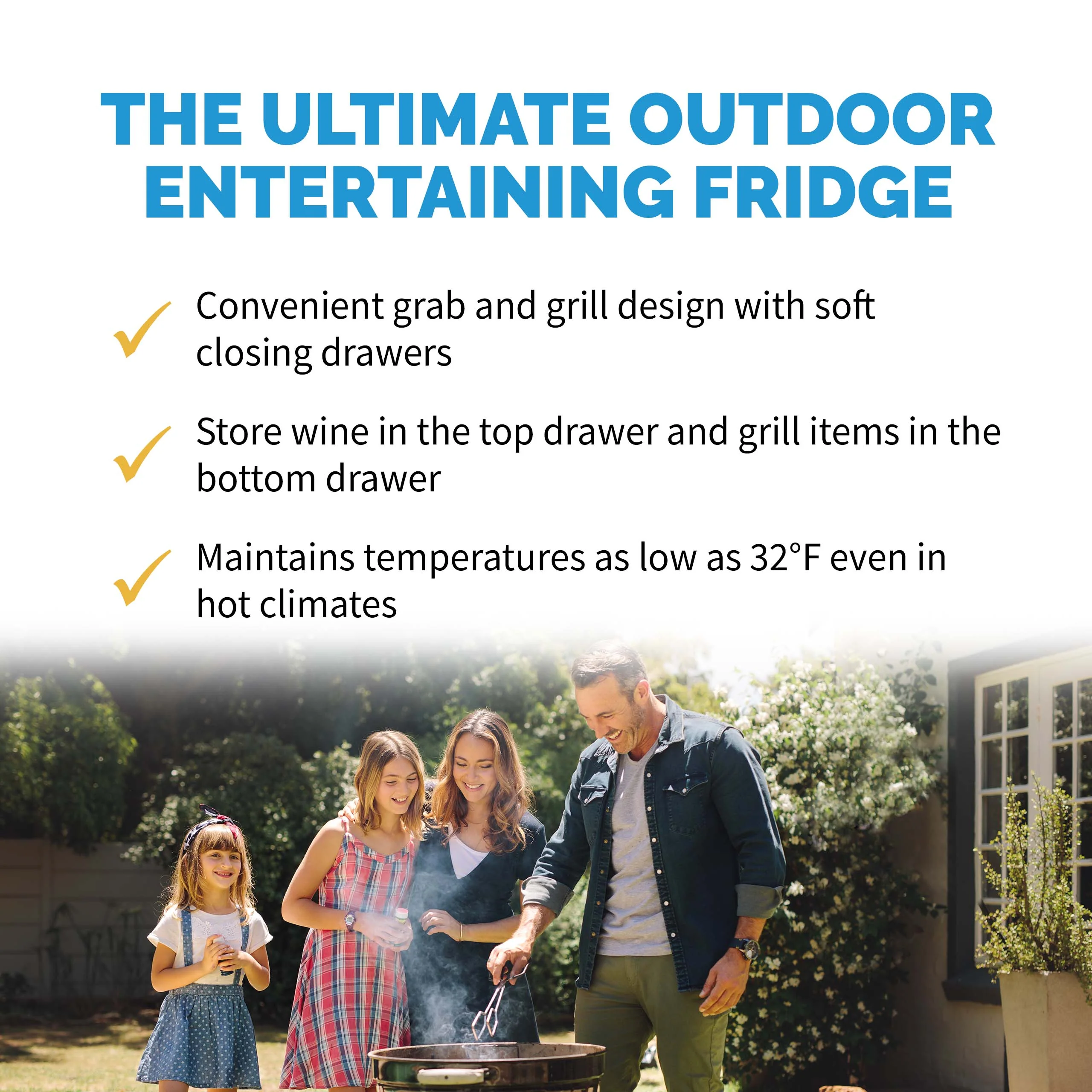 2025 Newair® Indbygget indendørs/udendørs drikkevarekøleskab - 80 dåser, 20 flasker - 24