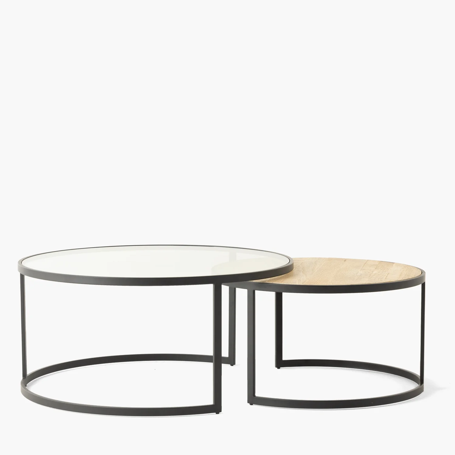 Table gigogne Lexington 2025 Chêne/Verre