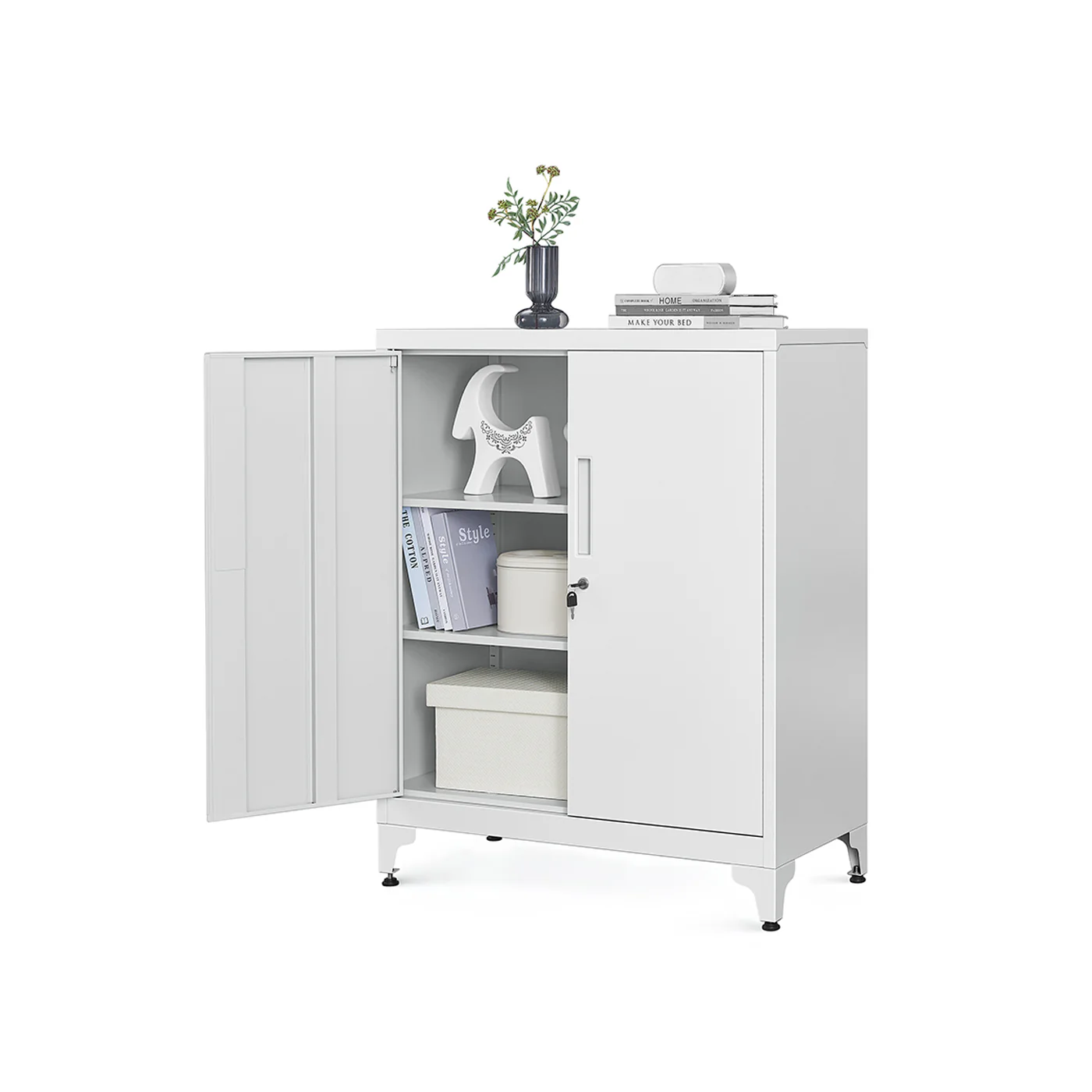 Multifunktionelt kontorarkivskab med lås