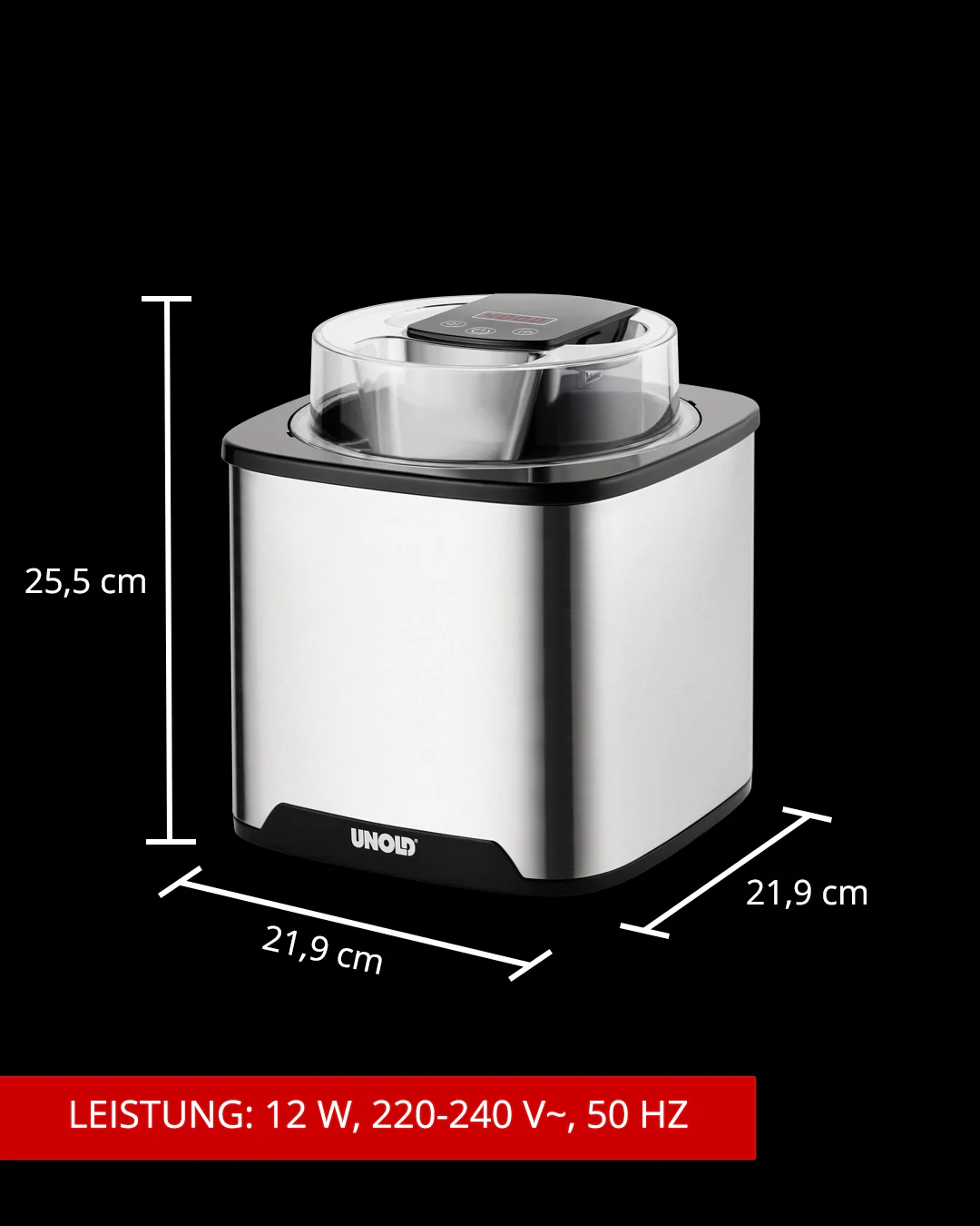 2025 Gelato-Sorbet-Maschine mit Rezeptbuch, 1,5 l