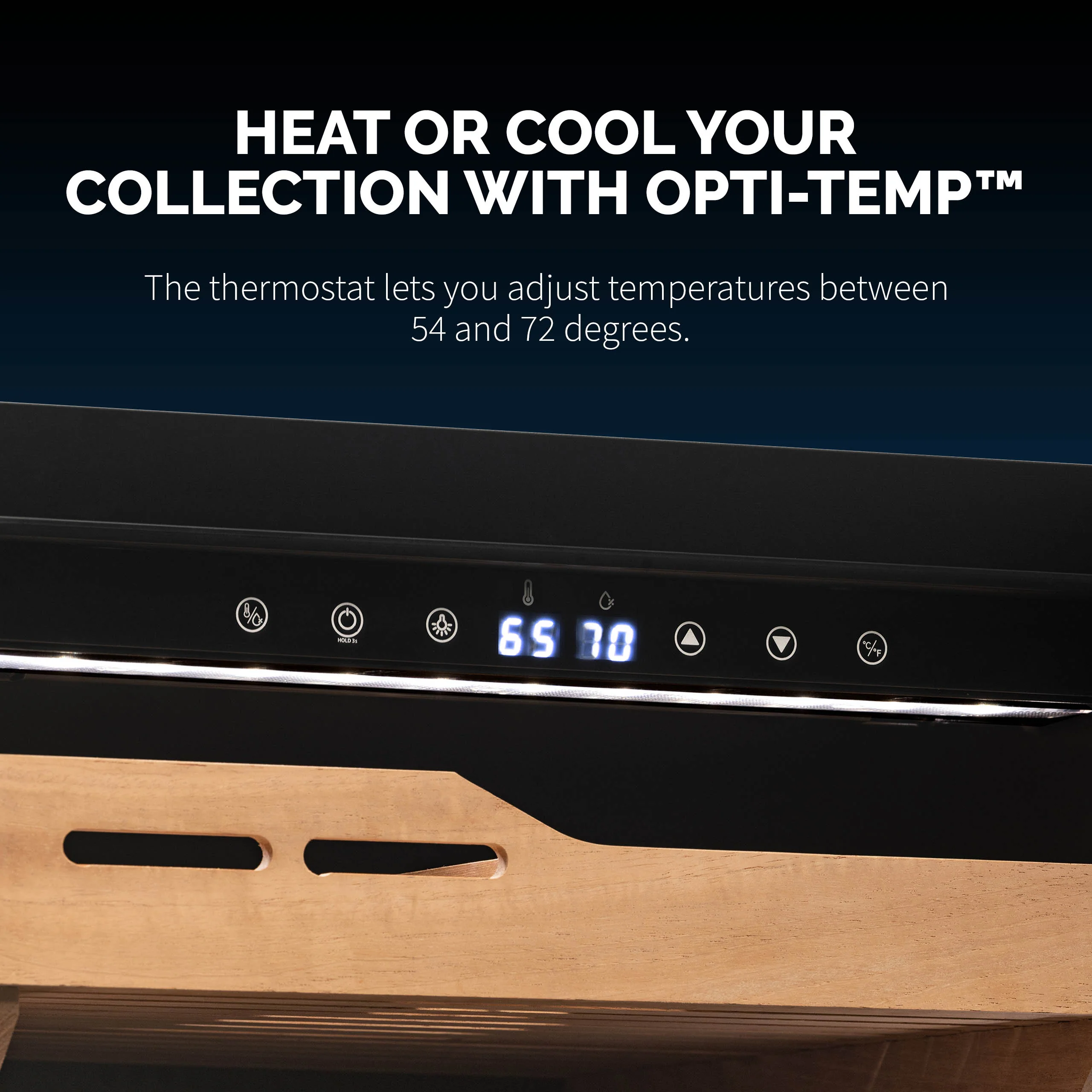 Cave à cigares électrique Newair® 2025. Capacité : 840 cigares. Intégrée.