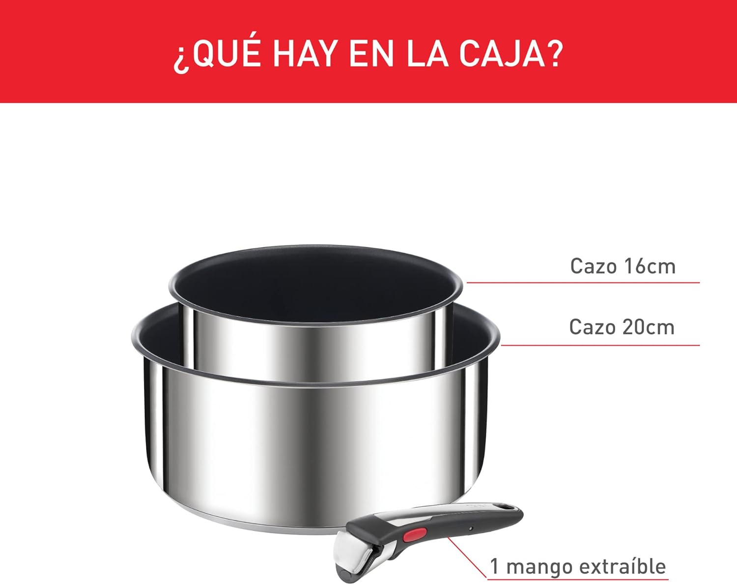 Tefal Ingenio Preference On Set: 2 Bratpfannen (24/28 cm) + 2 Stielkasserollen (16/20 cm) + 24 cm Topf + 26 cm Wok + 2 abnehmbare Griffe + 5 Zubehörteile | Induktionsgeeignet, antihaftbeschichtet, PFOA-frei