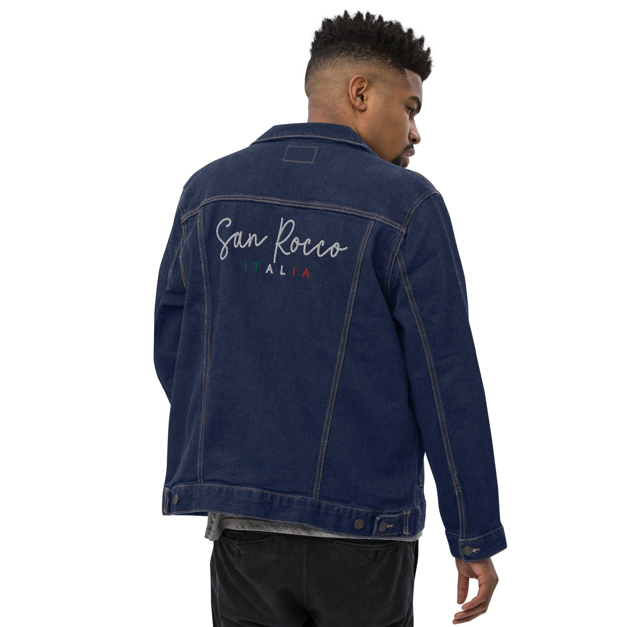 San Rocco Italia embroidered denim jacket - unisex