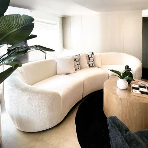 Island Curve Elfenbein Sofa