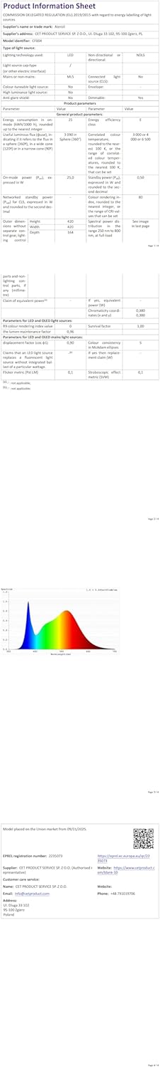 Ventilateur de plafond avec lumière 40,5 cm, silencieux 20 W, intensité variable 3000 K-4000 K-6500 K, 6 vitesses, télécommande, minuterie, mémoire de lumière, réversible