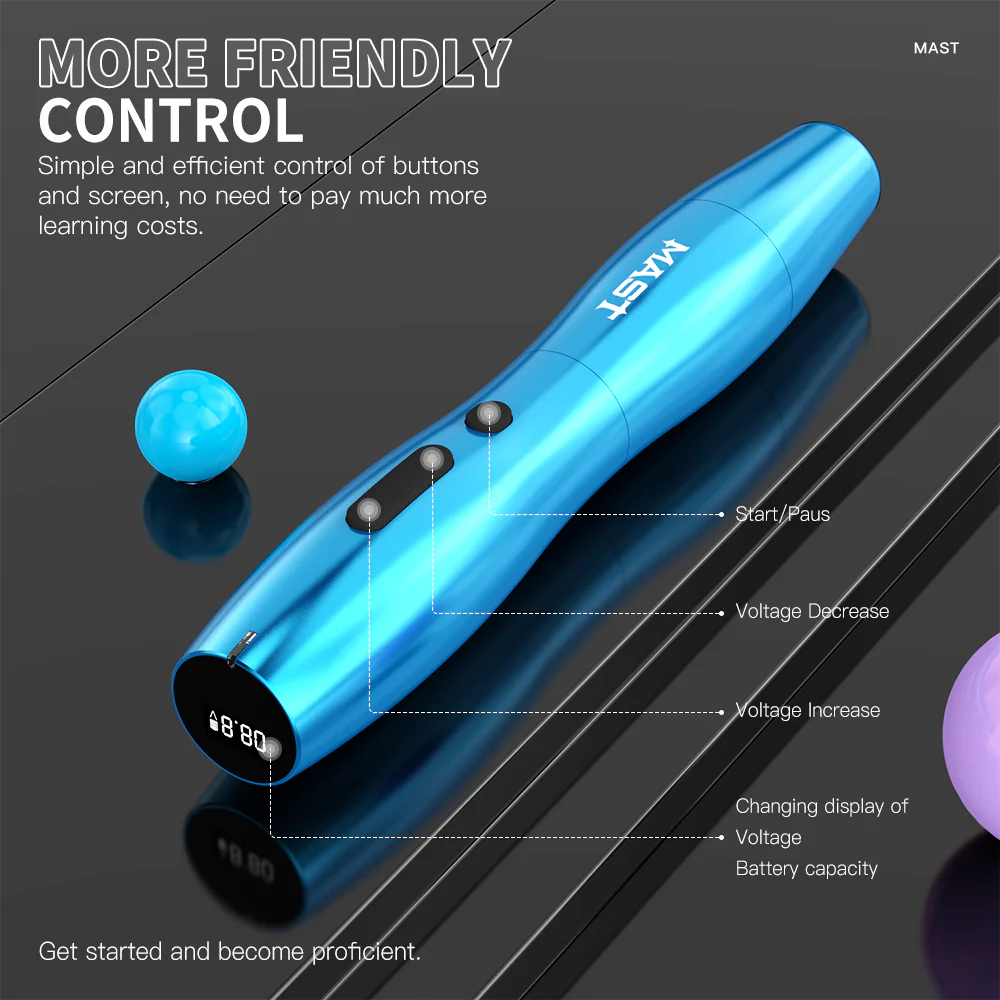 Mast P20 Kabelloses Permanent-Make-up-Gerät mit 2,5 mm Hub