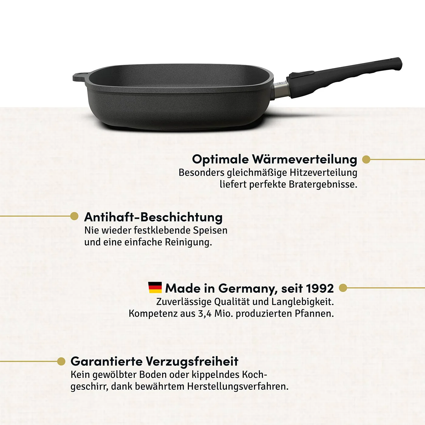2025 Quadratische Bratpfannen 20-28 cm mit optionalem Deckel