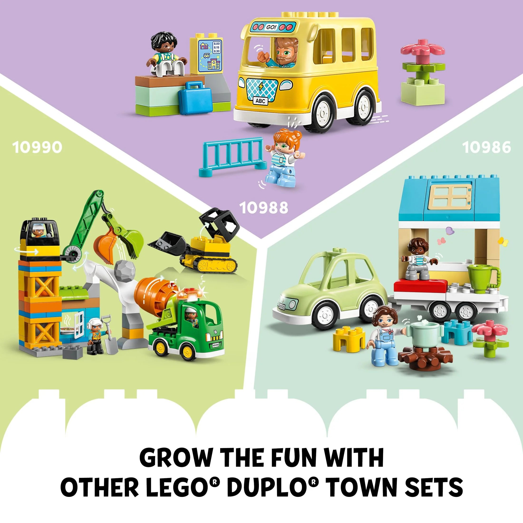 LEGO DUPLO City Camion de recyclage 10987, Jeu de construction, Apprends en jouant avec ce cadeau STEM créatif pour garçons et filles de 2 ans et plus, Comprend 3 poubelles de tri