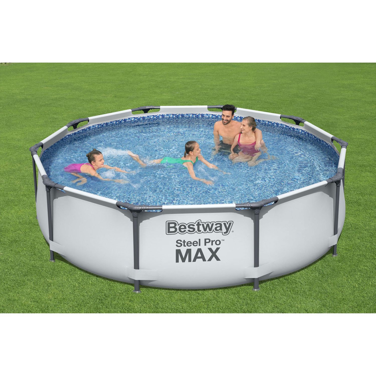 Piscine tubulaire amovible Bestway Steel Pro Max 305 x 76 cm avec filtre à cartouche de 1 249 l/h