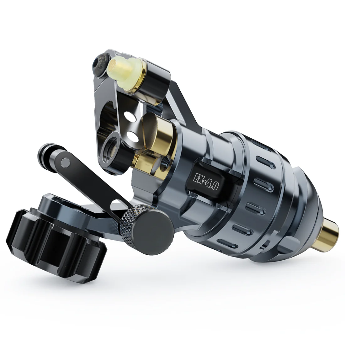 Dragonhawk X3 roterende tatoveringsmaskine med to specialfremstillede fjedre, 4,0 mm slaglængde, kerneløs motor