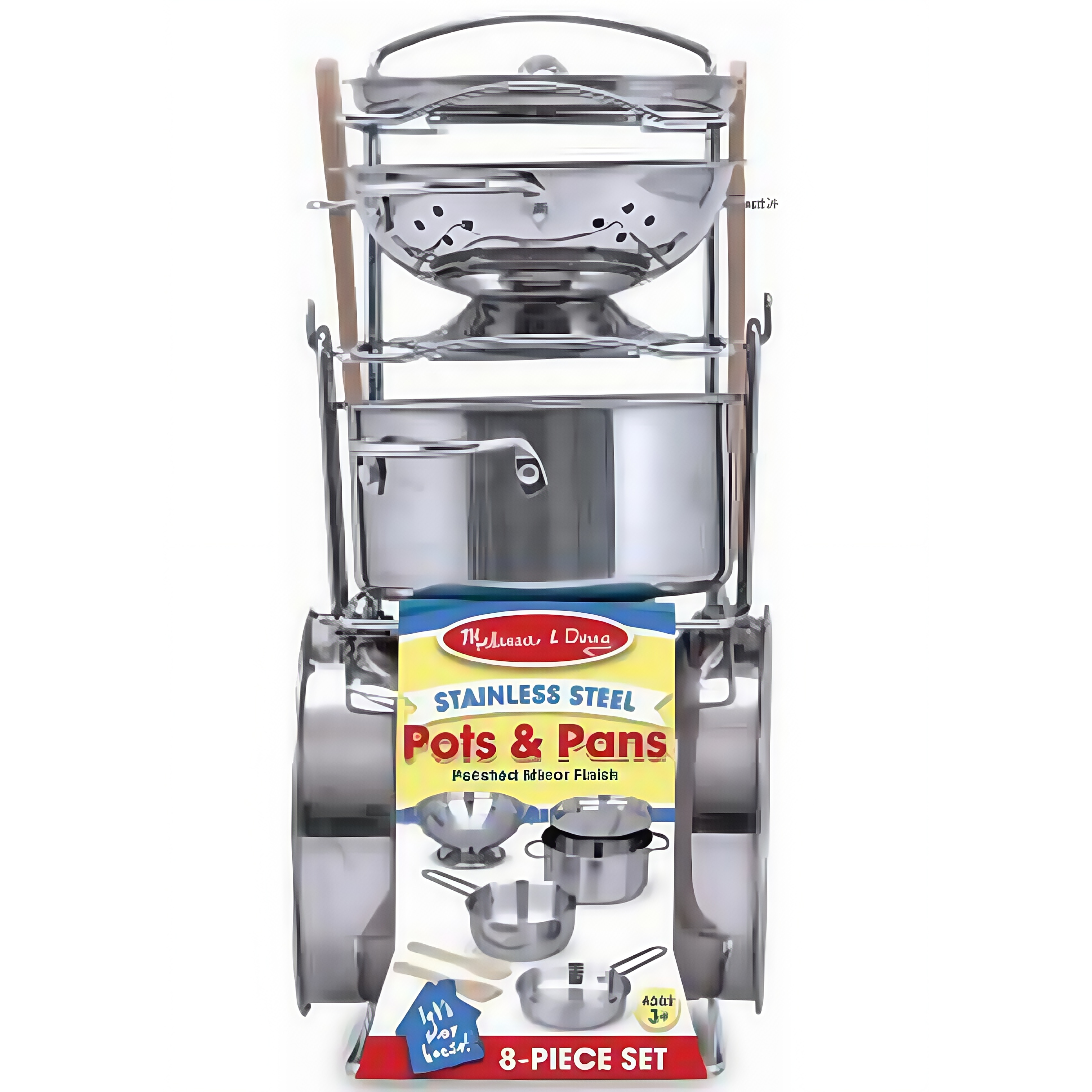 Melissa & Doug 4265 Køkkenredskabssæt til børn, rustfrit stål – Antal 6