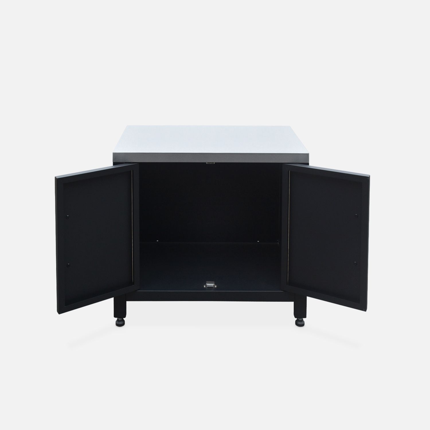 Cuisine d'extérieur en acier, 80 cm, noir