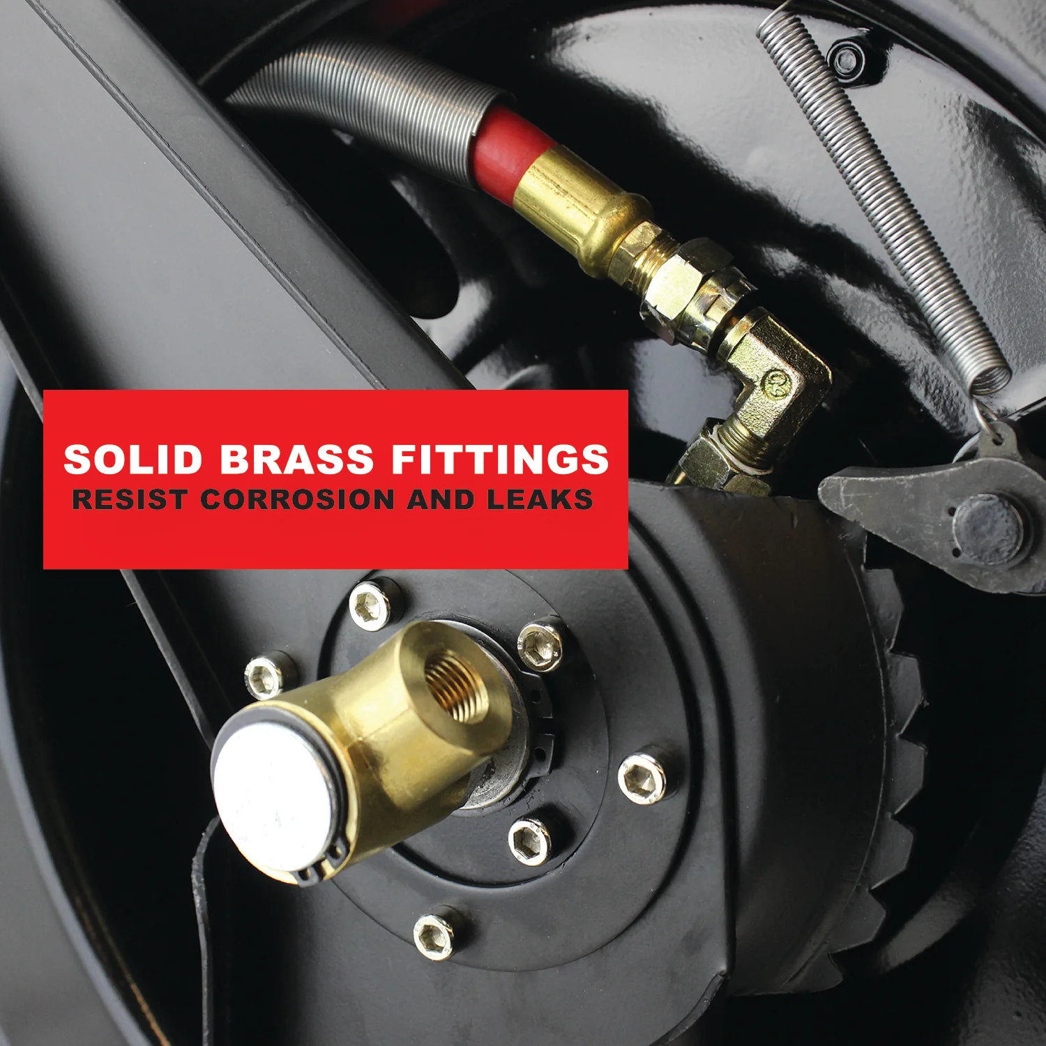 2025 Automatisk dobbelt stålslangeopruller med 1/2 x 15 m gummislange – Maks. 300 PSI