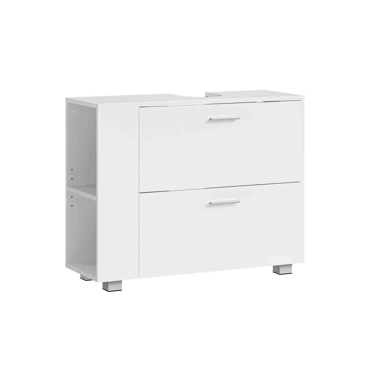 Skab til undervask med 2 store skuffer, skyhvid