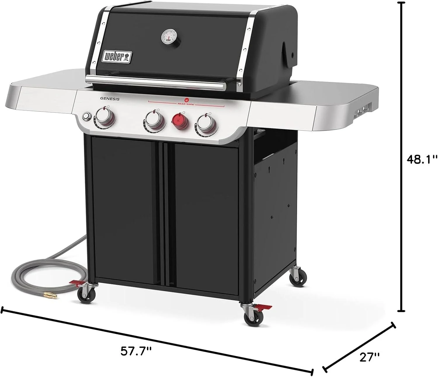 Weber Genesis E-325 Propangasgrill, Baujahr 2025. Farbe: Schwarz.
