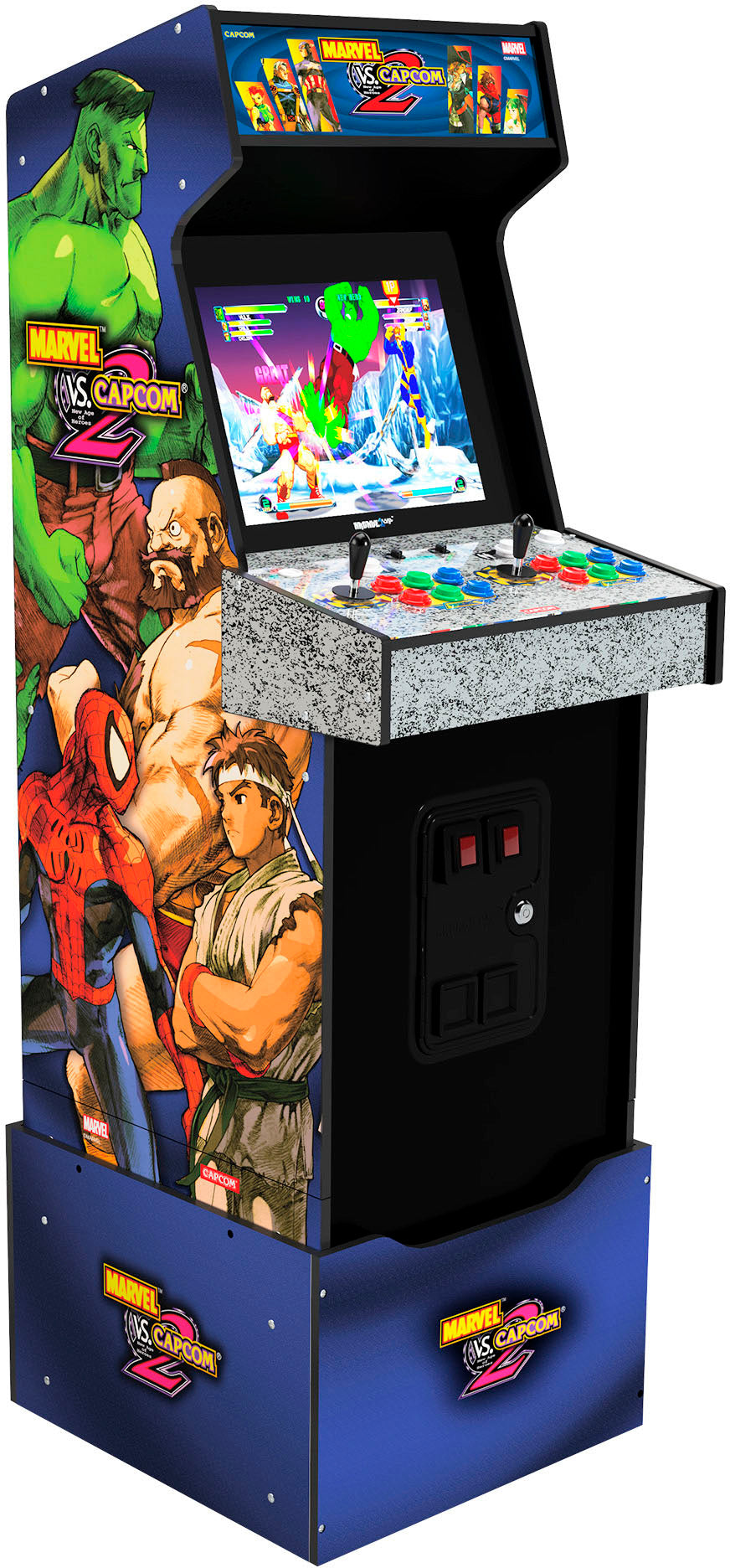 Arcade1Up – Borne d'arcade Marvel Vs Capcom 2 avec chapiteau lumineux