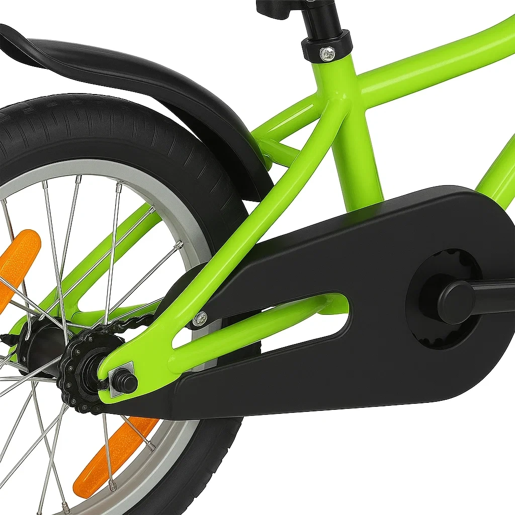 Vélo enfant 16 pouces vert, convient aux enfants de 4 à 6 ans - TnphHnXYm7FA
