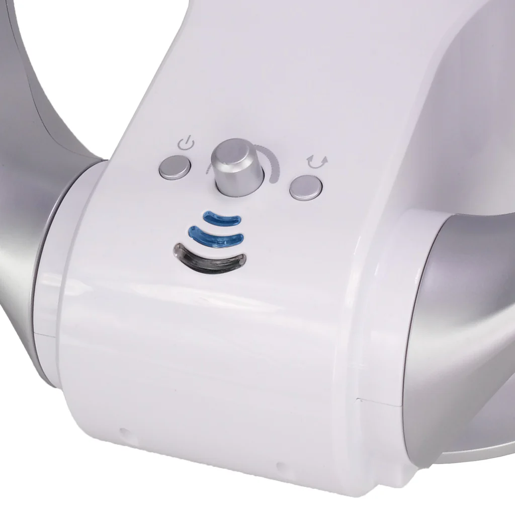 Korona 81008, 2025, blattloser Wand- und Tischventilator. 26 W. Silber und Weiß.