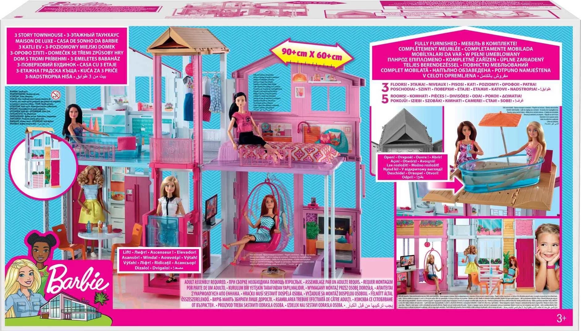 Barbie-Dreistöckiges Haus, für Kinder ab 3 Jahren