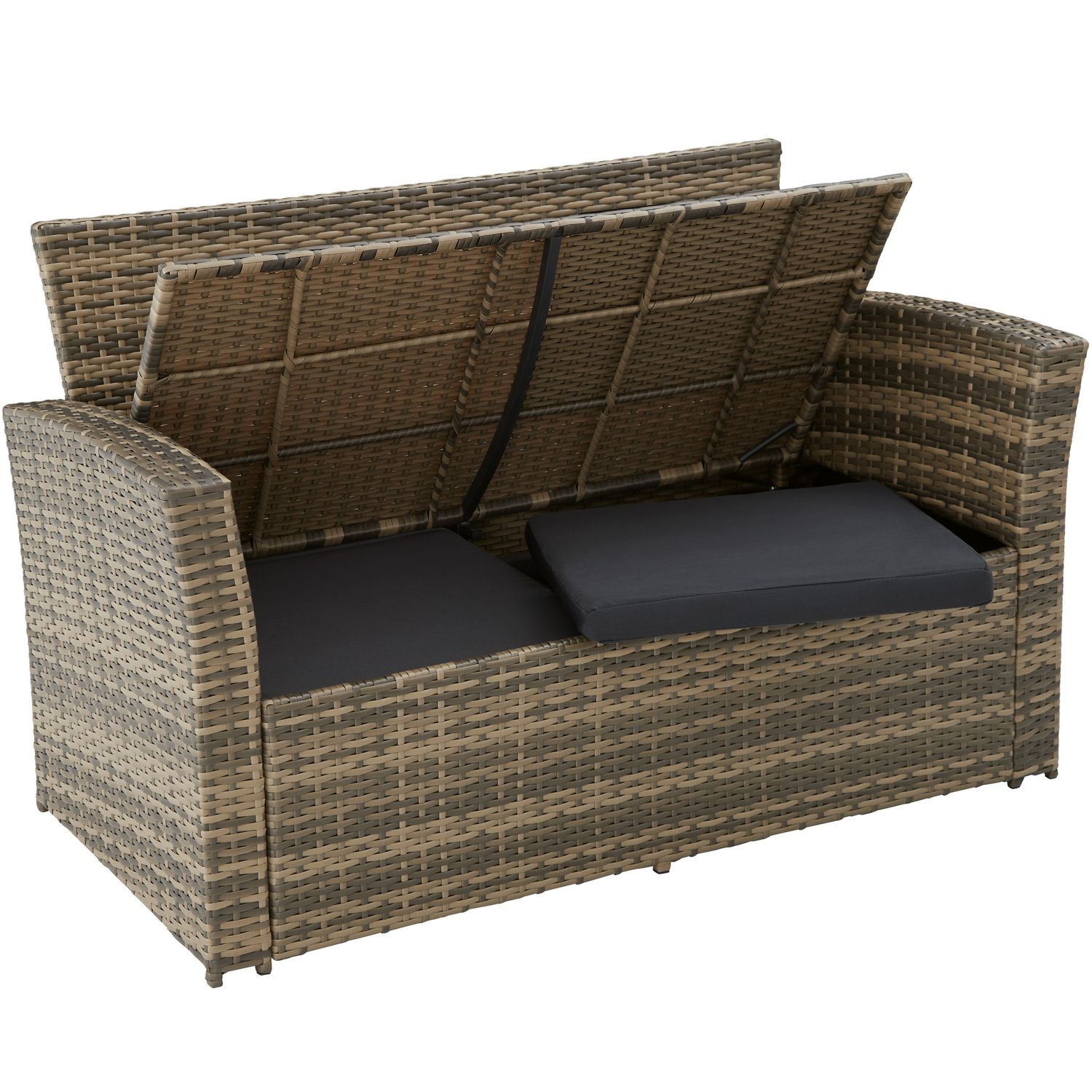 Modena Rattan-Set mit Schutzhülle - Natur