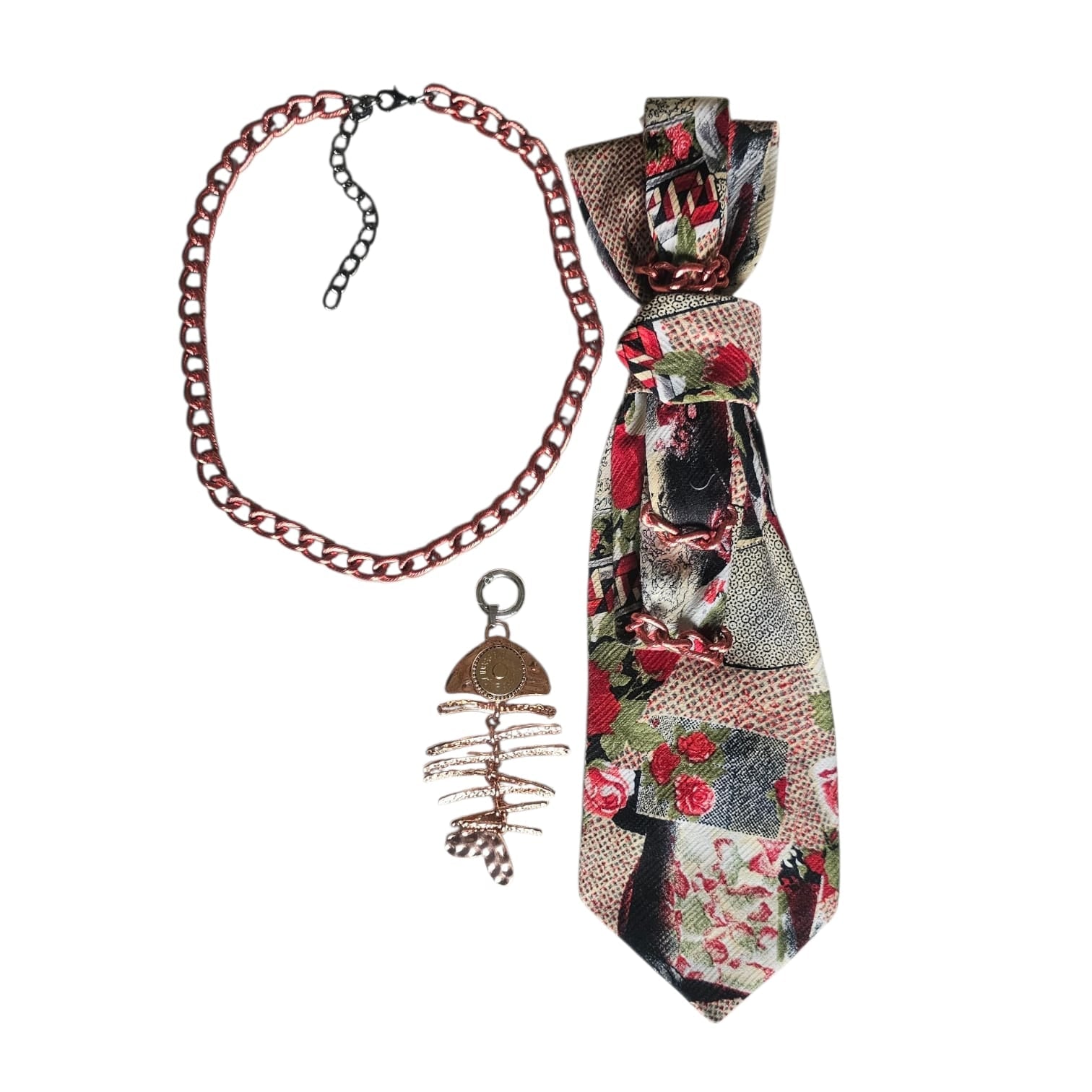 Rose Gold 4-in-1 Jeweled Tie