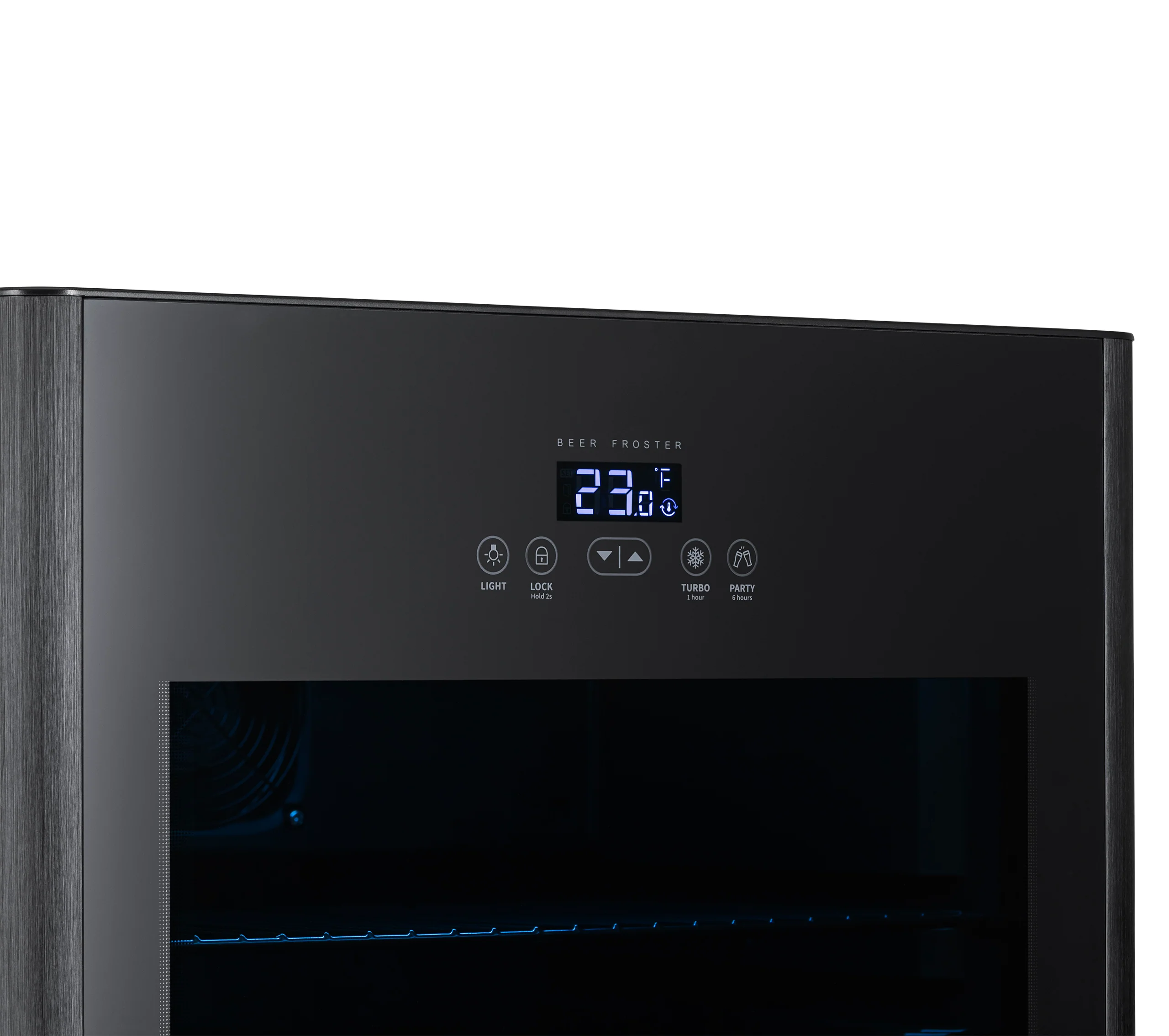 2025 Newair® Fritstående sort drikkevarekøleskab til 125 dåser med hurtigfrysfunktion – 22,1