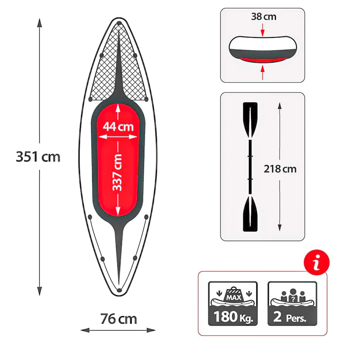 2025 Intex Challenger K2 oppustelig kajak