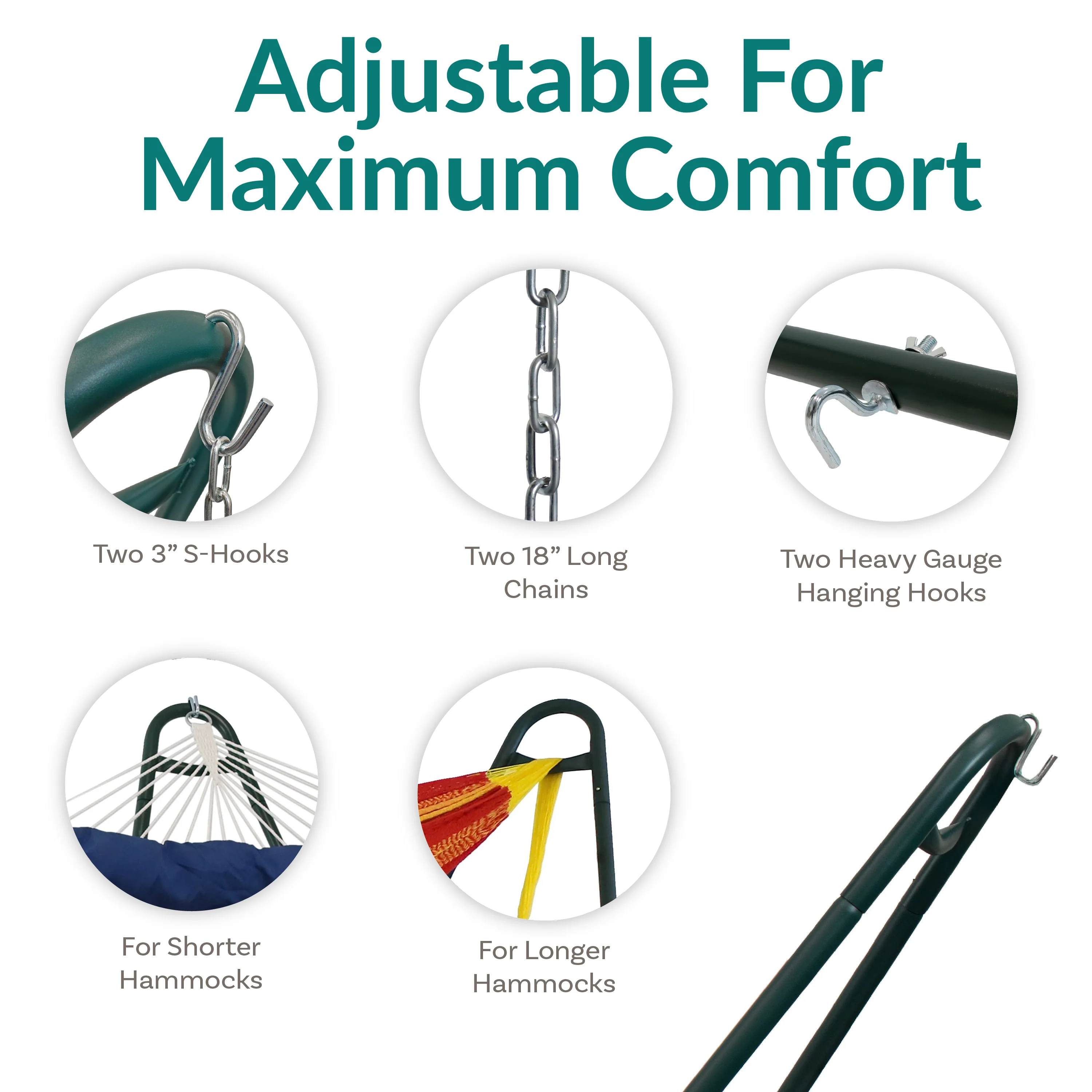 2025 Sunnydaze Forstærket Universal Multifunktionelt Hængekøjestativ