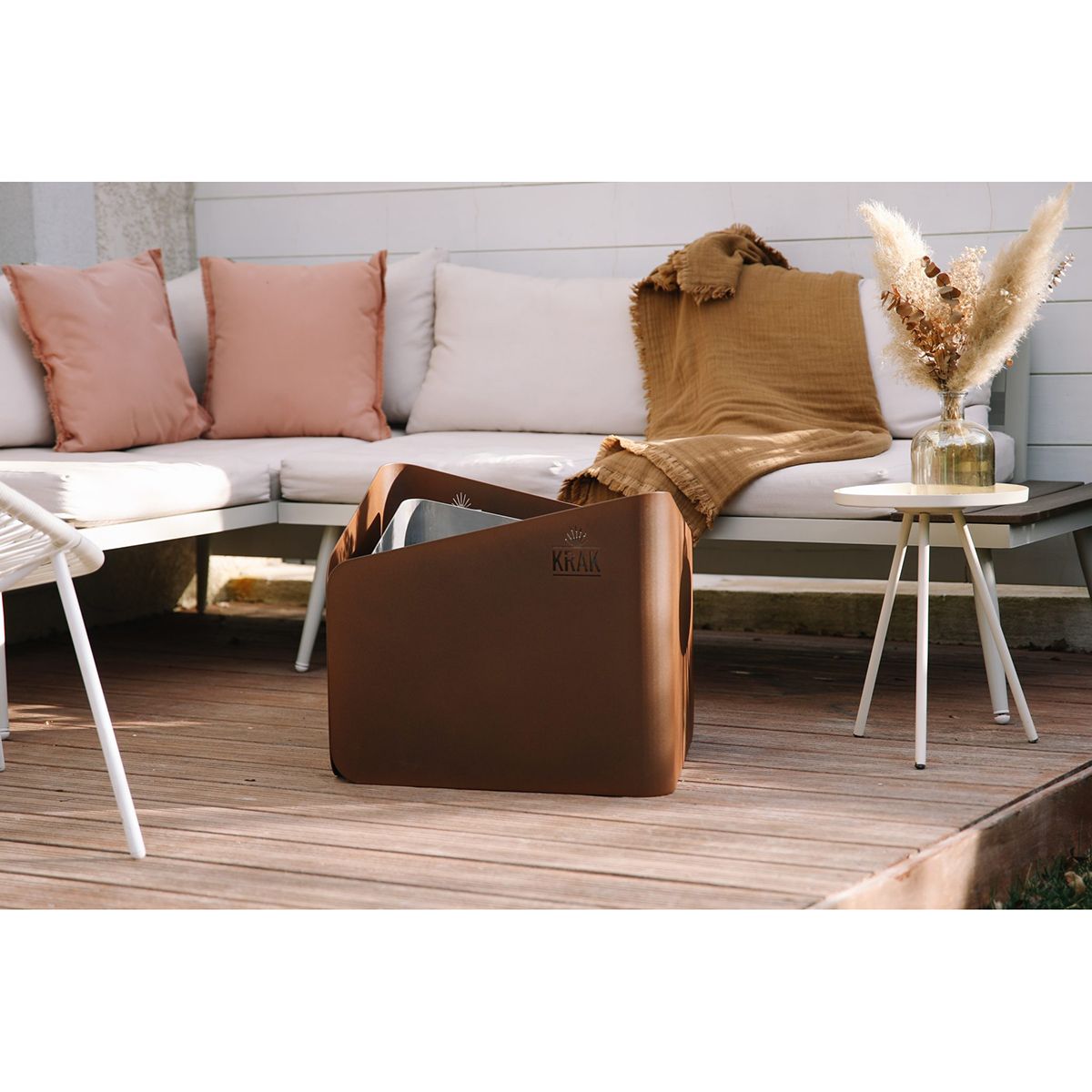 Krak Holzkohlenbecken 79 x 69 cm – Levant Fleur De Rouille