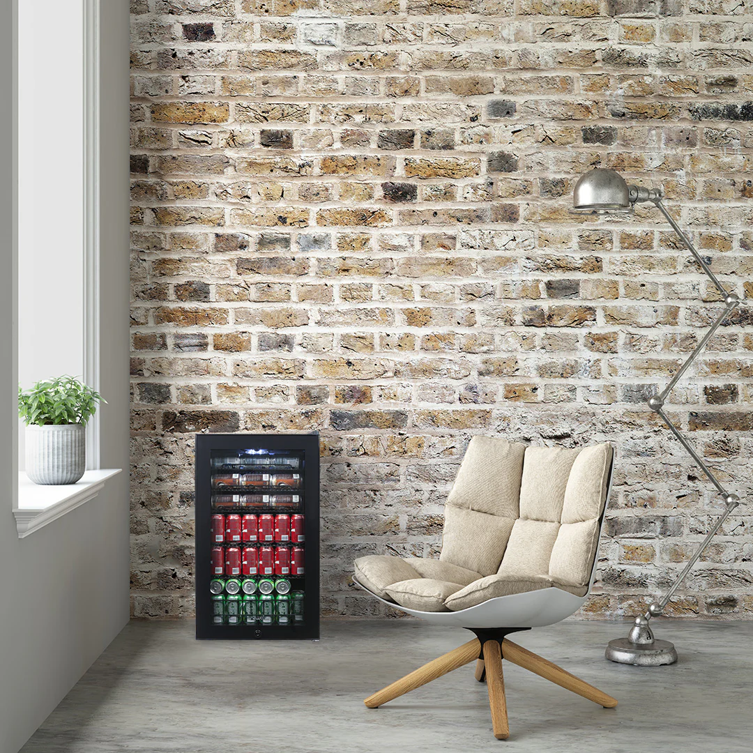 Réfrigérateur à boissons Newair® pose libre noir 2025 - 126 canettes - 18,8