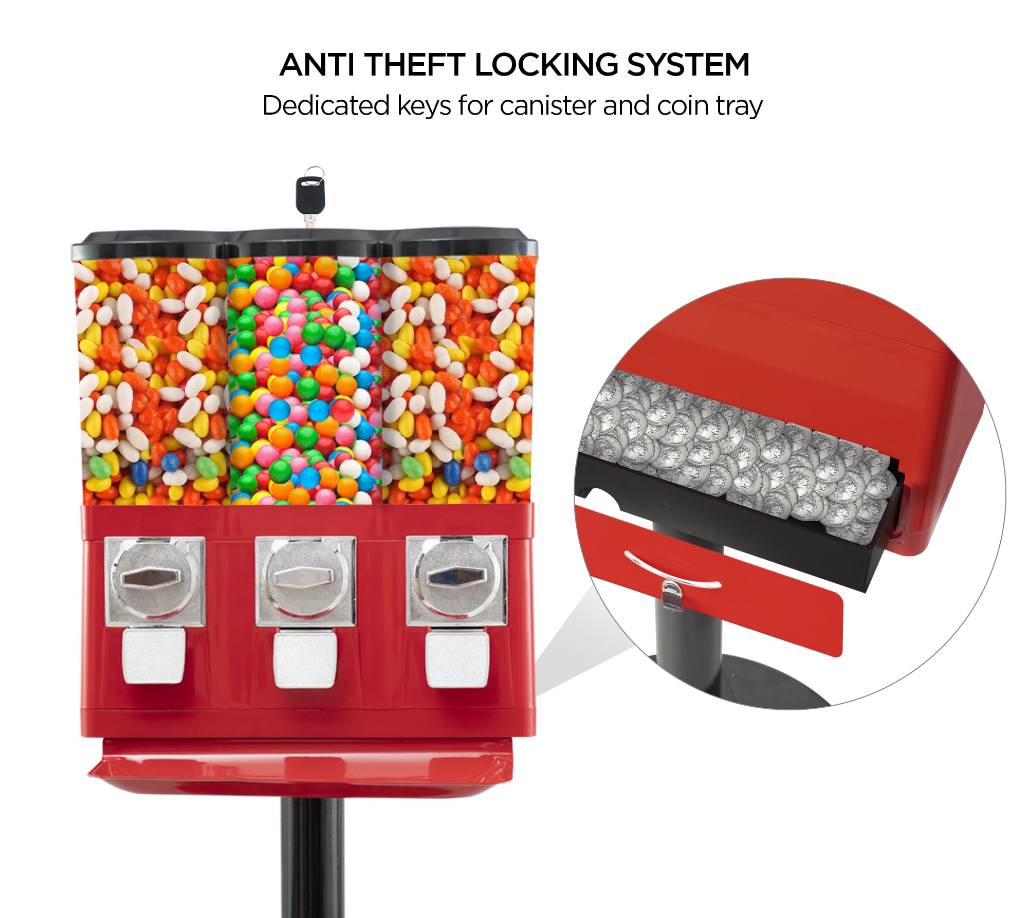 Distributeur automatique commercial avec conteneurs amovibles