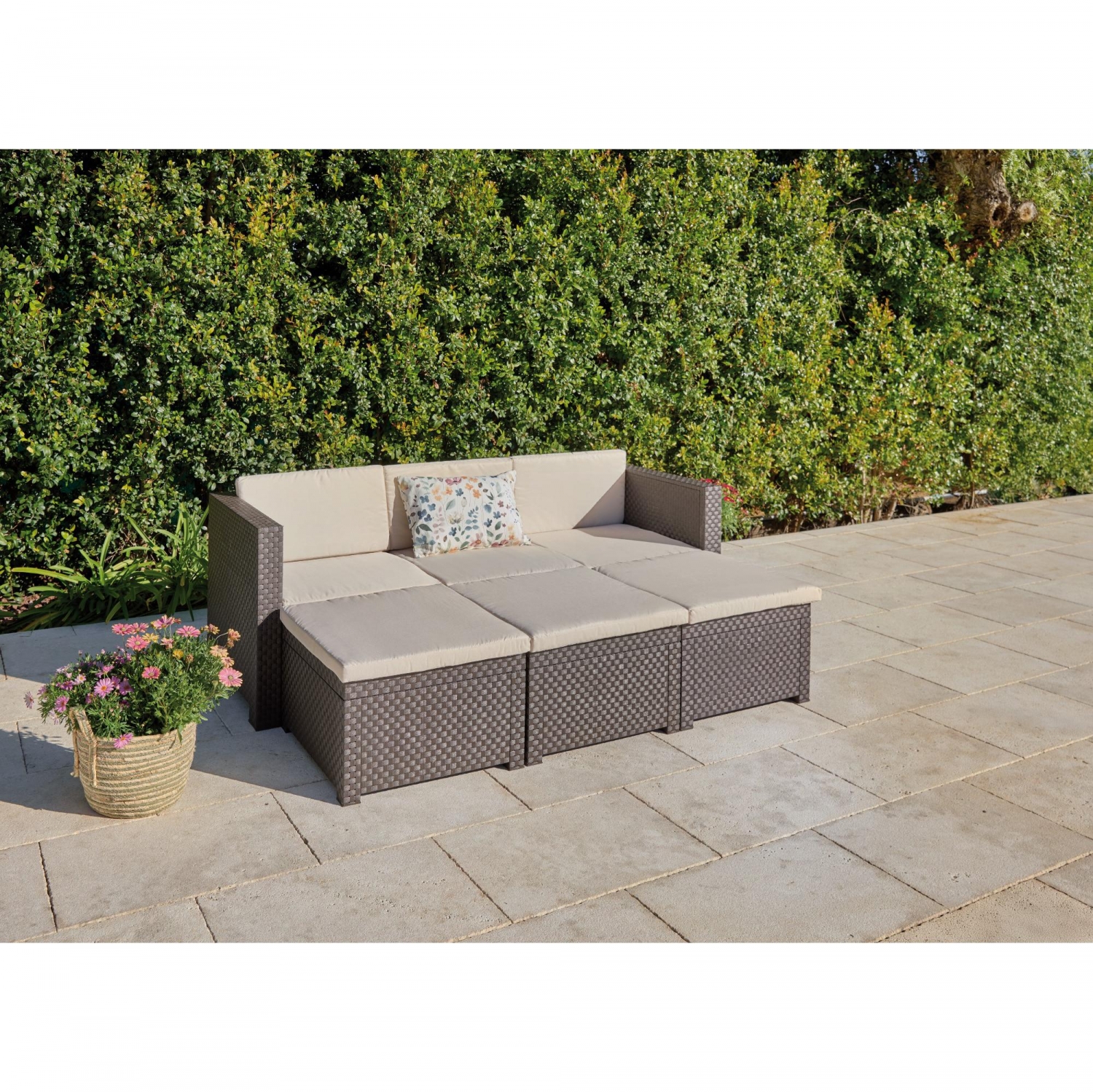 Gartenmöbel-Set, Diva Chaisse Longue - Wengue